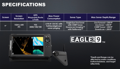 Lowrance EAGLE EYE 9 and Transducer (Live Imaging) - Image 3